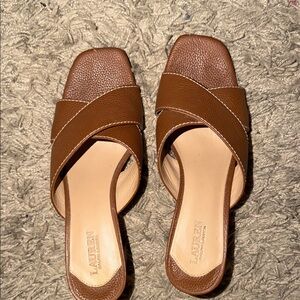 Ralph Lauren Brown Women's Slide Sandals